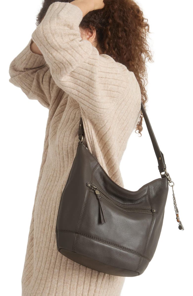 The Sak Sequoia Hobo Leather Bag, Alternate, color, Slate