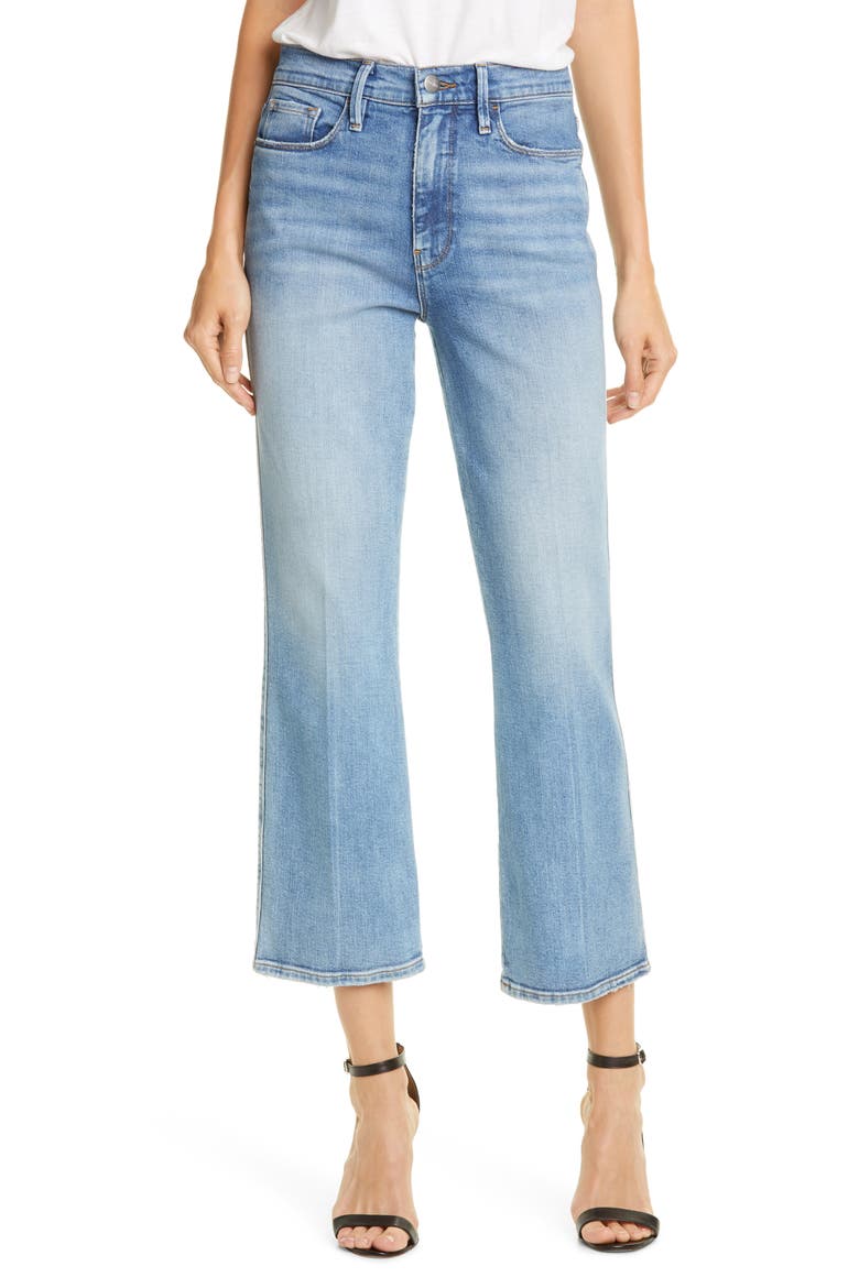 Le Sylvie High Waist Kick Boot Crop Jeans, Main, color, BOBBI