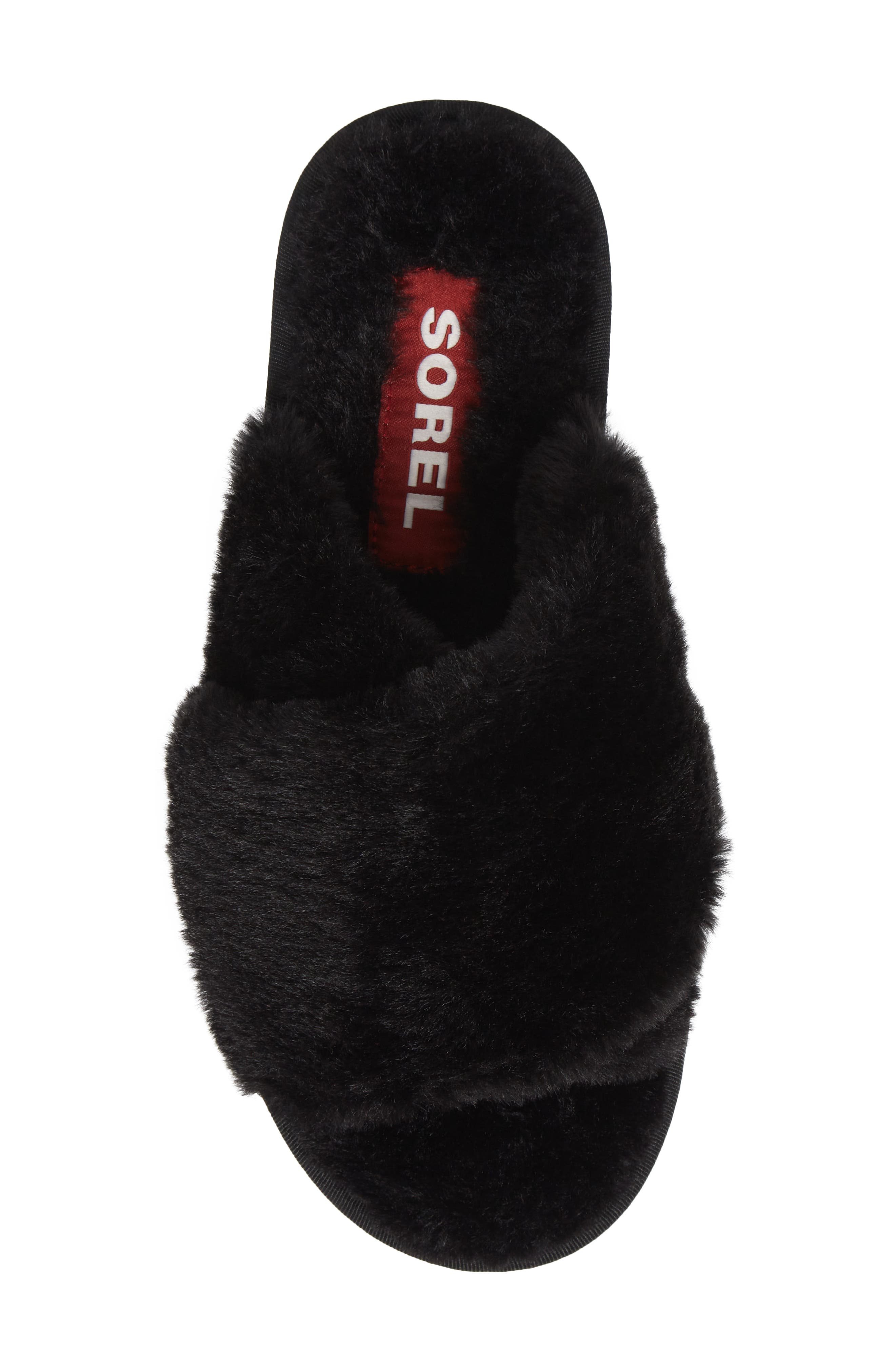 SOREL Go Mail Run Faux Fur Slide Slipper, Alternate, color, 