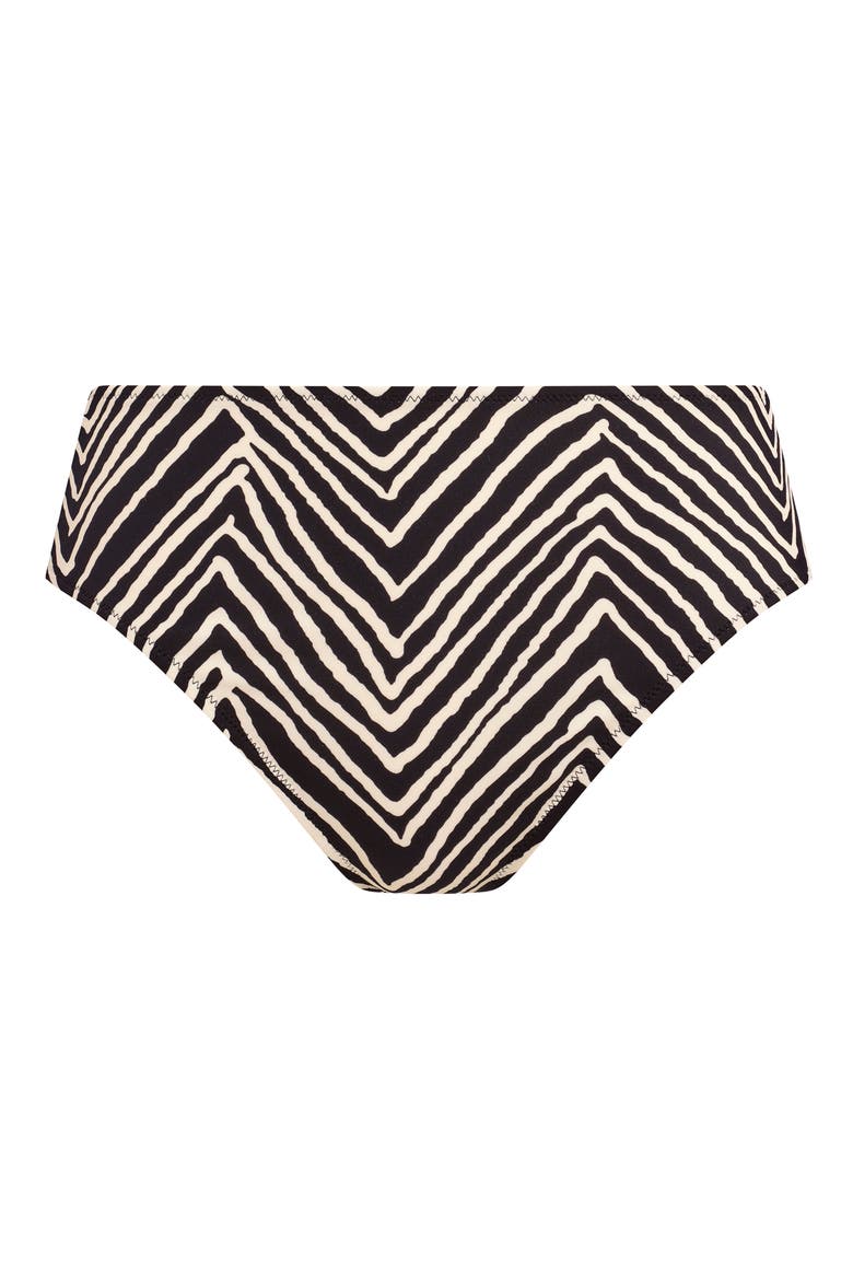 Fiji Falls High Waist Bikini Bottoms, Alternate, color, BLACK