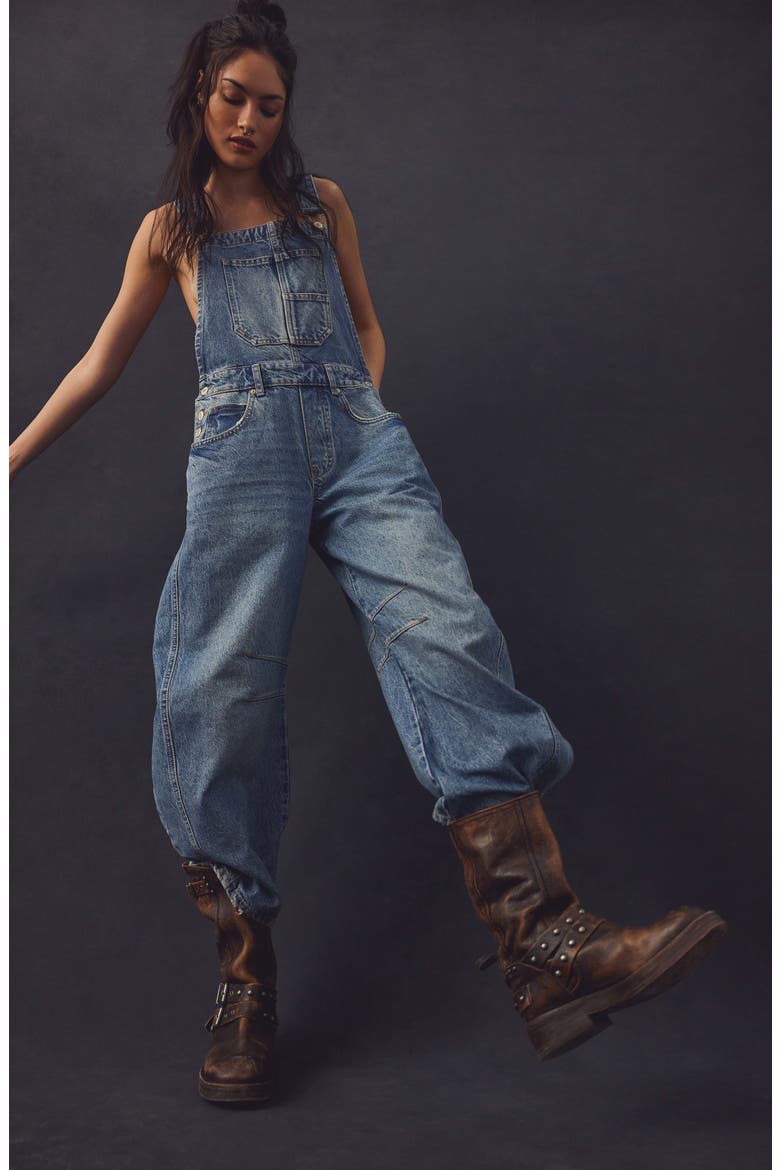 Good Luck Denim Overalls, Alternate, color, ULTRA LIGHT BEAM