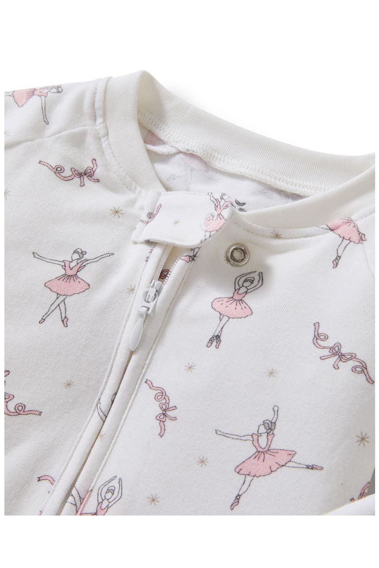 Sugar Plum Fairy Stretch Pima Cotton Blend Convertible One-Piece Pajamas, Alternate, color, WHITE
