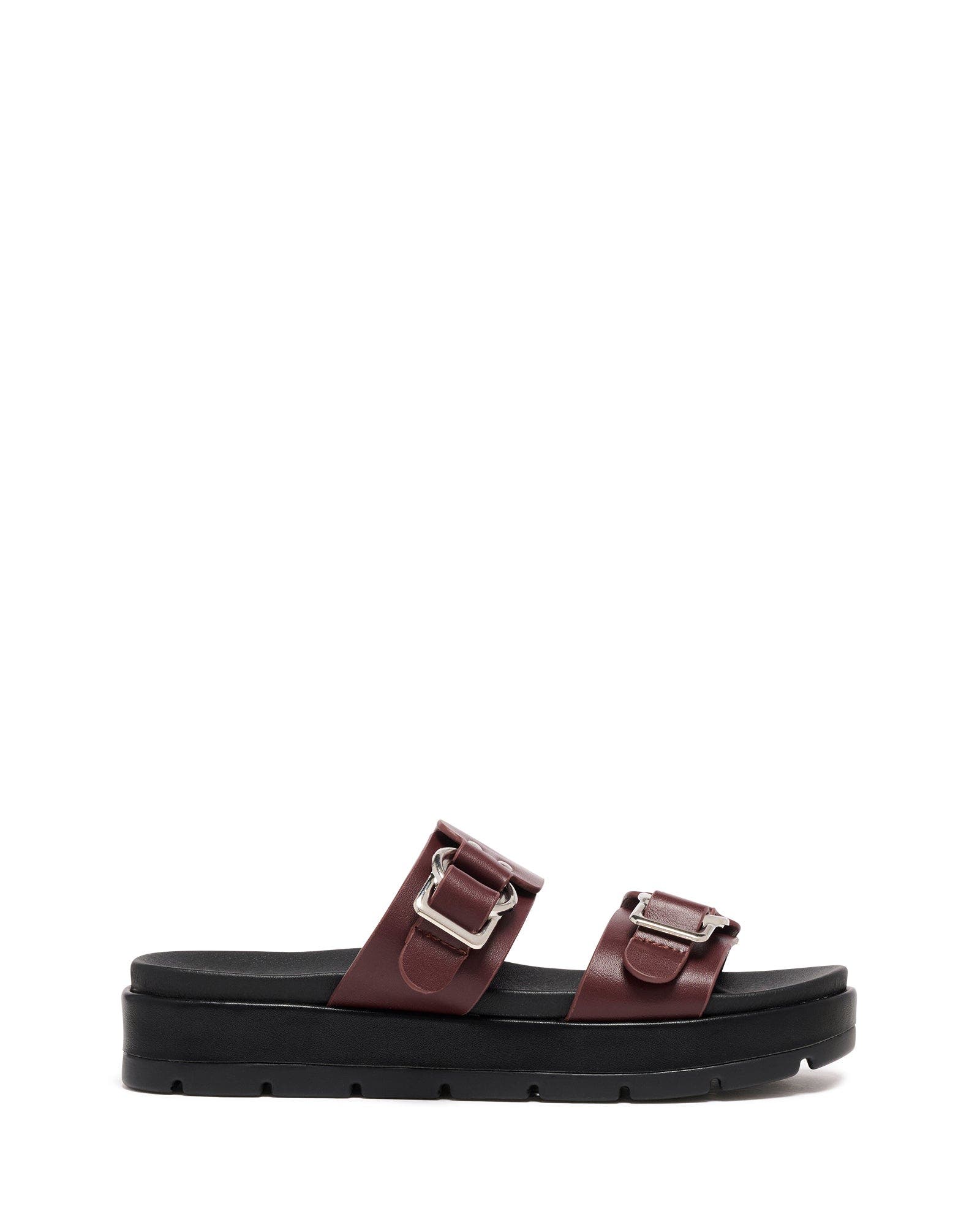 Litmus Open Round Toe Sandal, Alternate, color, Bordeaux Pu