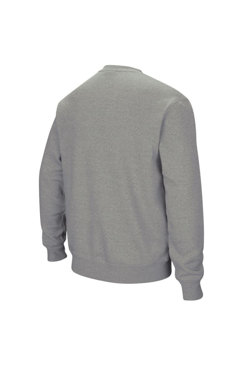 Men's Colosseum Heathered Gray Air Force Falcons Arch & Logo Sweatshirt, Alternate, color, Heather Gray