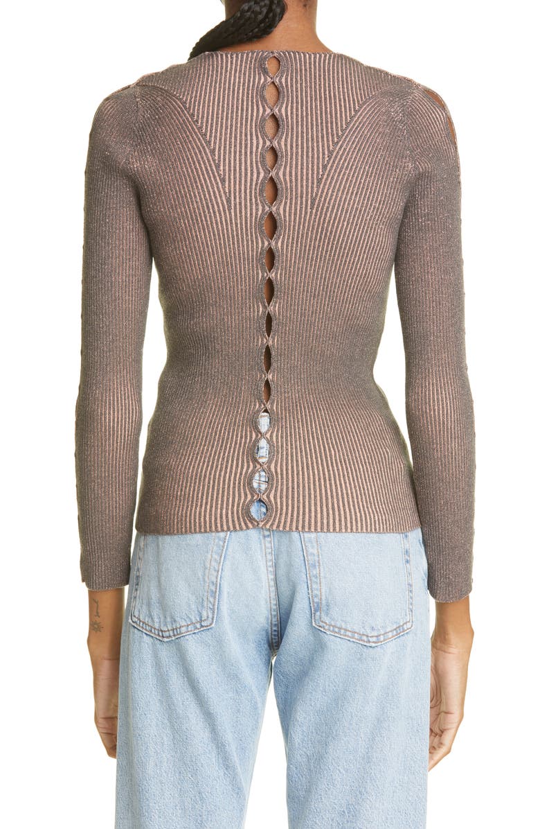 Isa Boulder Ripped Seam Rib Top, Alternate, color, 