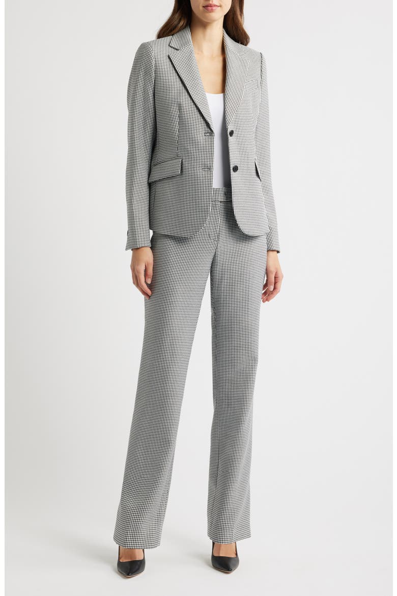 Mini Houndstooth Blazer, Skirt & Pants Set, Main, color, ANNE BLACK COMBO