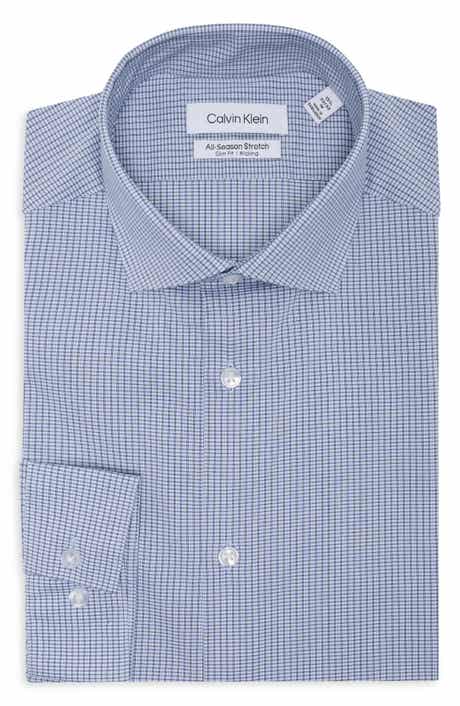 All Season Slim Fit Stretch Print Button-Up Shirt