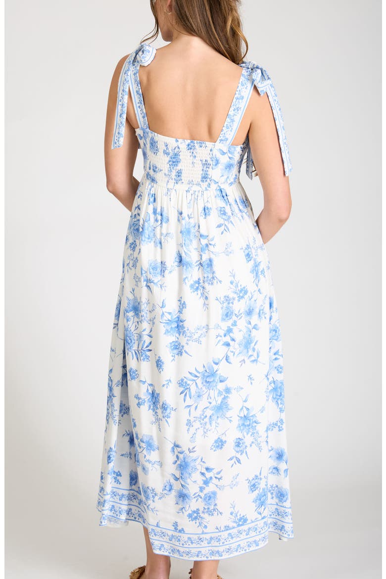 Tie Strap Sleeveless Maxi Dress, Alternate, color, LIGHT BLUE MULTI