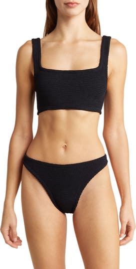 ビキニ Hunza G SS25 Swimwear (TINA BIKINI CRINKLEBLACK) Hunza G | Tina Bikini Black | Girls with Gems