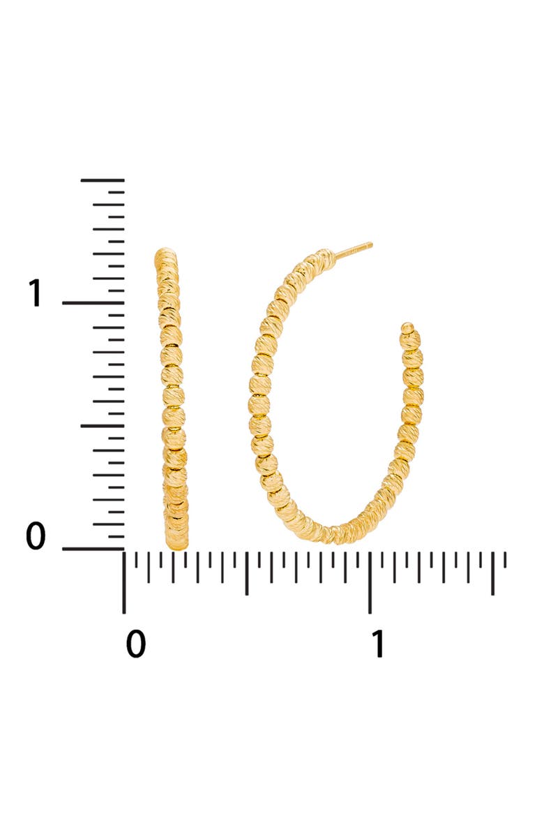 HOT SILVER Yellow Flash Plated Sterling Silver Hoop Earrings, Alternate, color, Yellow