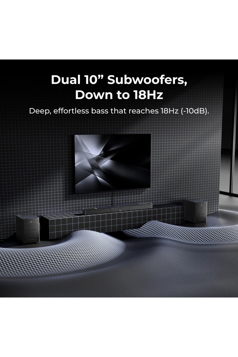 Skywave Series 9.2.6 Wireless Sound Bar with Dolby Atmos, DTS:X, THX-Tuned, Dual 10" Subs & 2000W, Alternate, color, Black