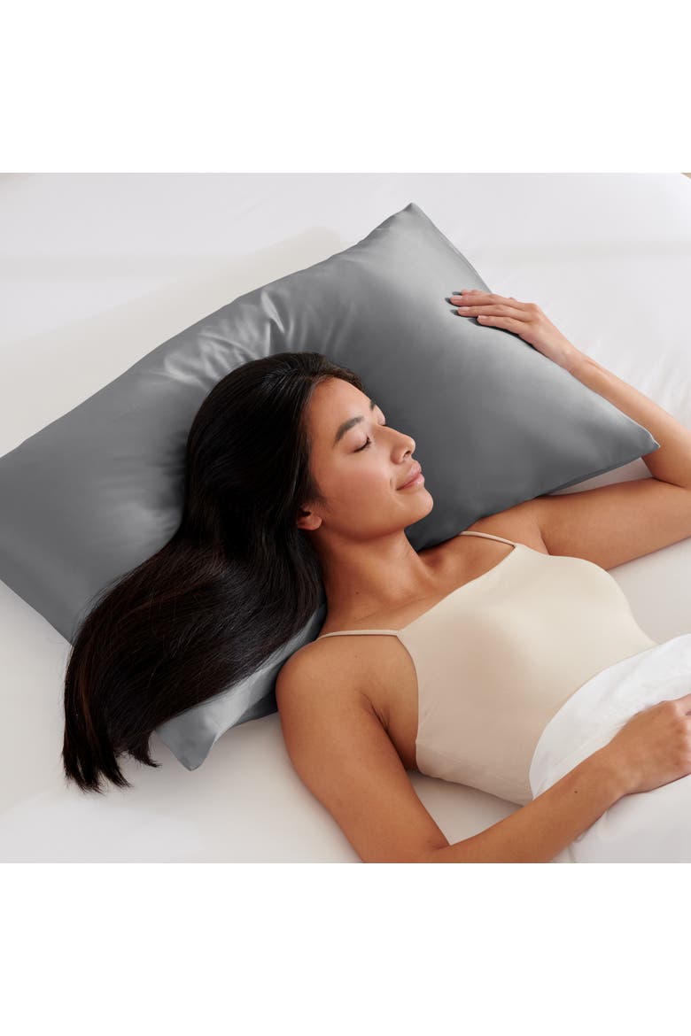 19 Momme 100% Mulberry Silk Pillowcase - Envelope Closure, Alternate, color, Grey