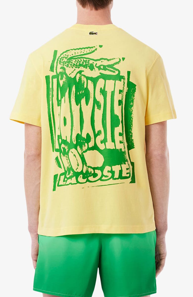 Lacoste Stencil Classic Fit Graphic T-Shirt, Alternate, color, Gzi Yellow/ Calathea