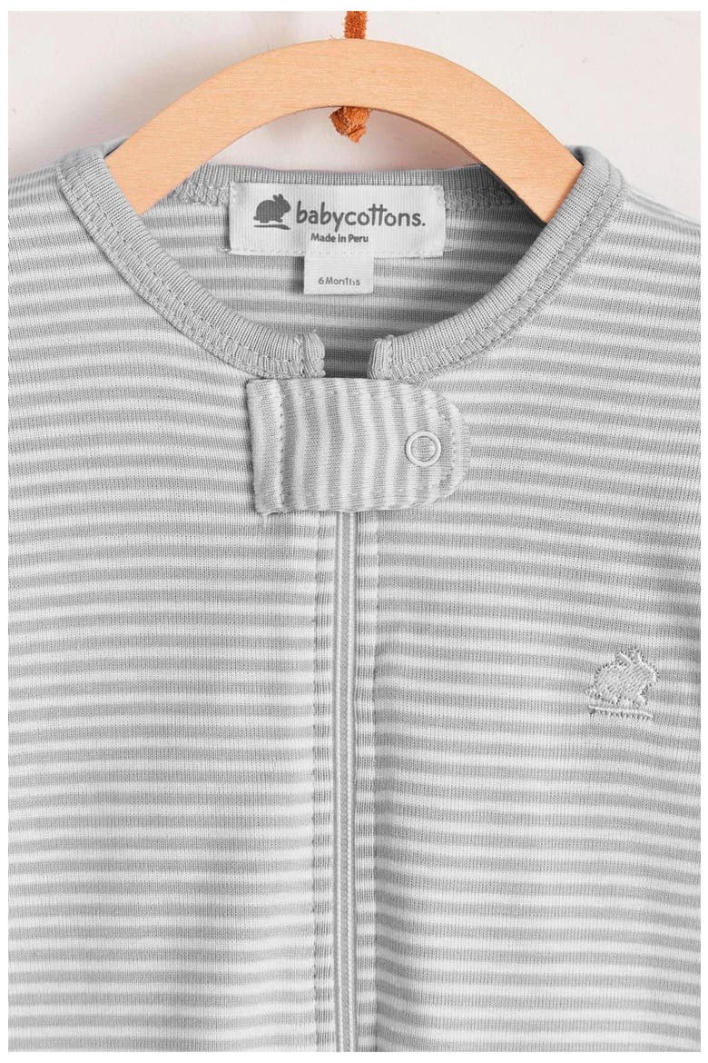 Premium Peruvian Pima Cotton In The Woods Zip Footed Pajama for Infant, Alternate, color, Grey