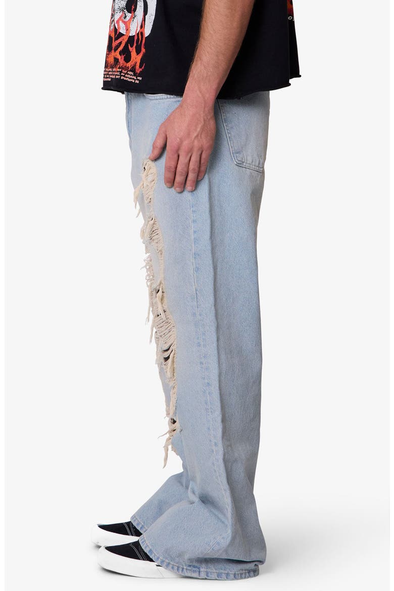 Distressed Kick Flare Jeans, Alternate, color, BLUE