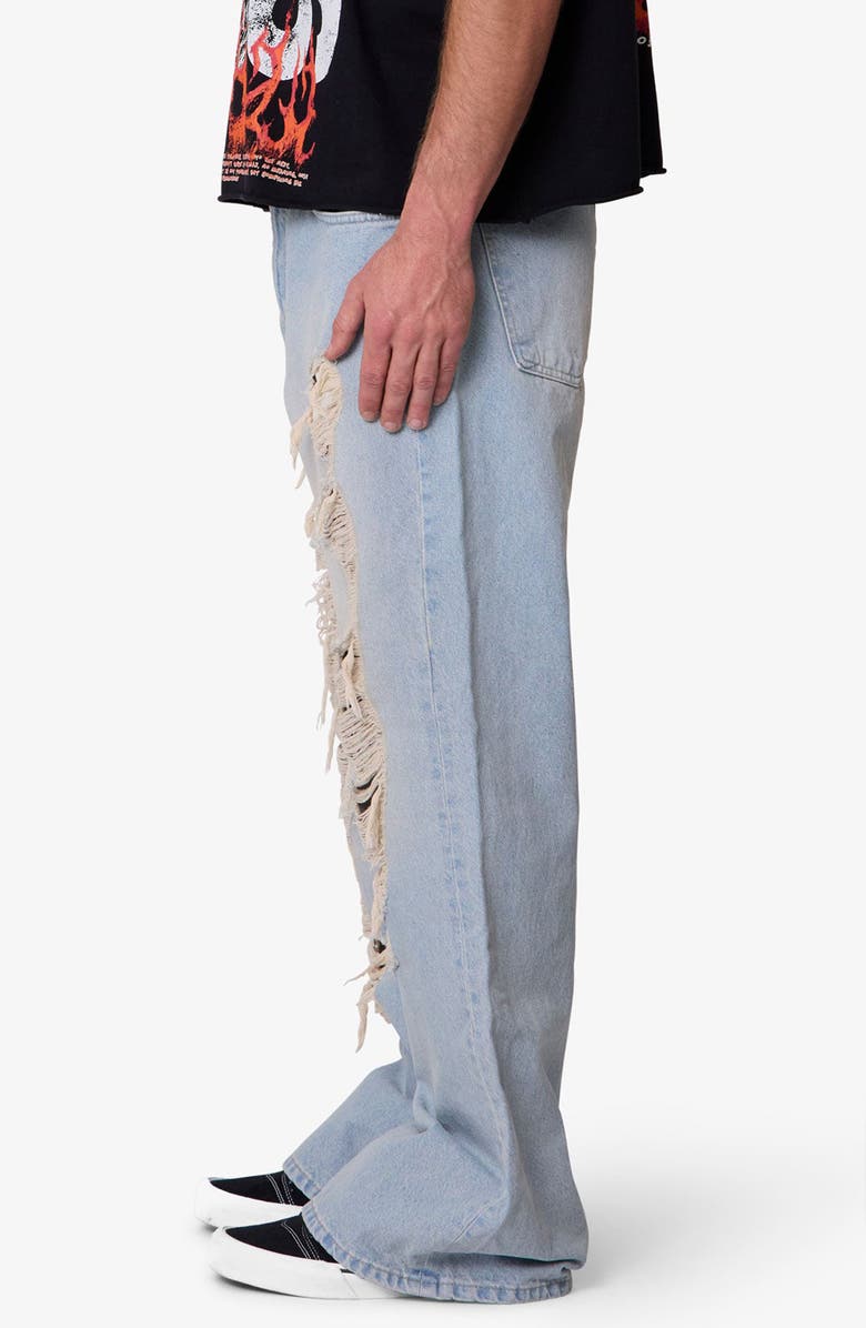 mnml Distressed Kick Flare Jeans, Alternate, color, 