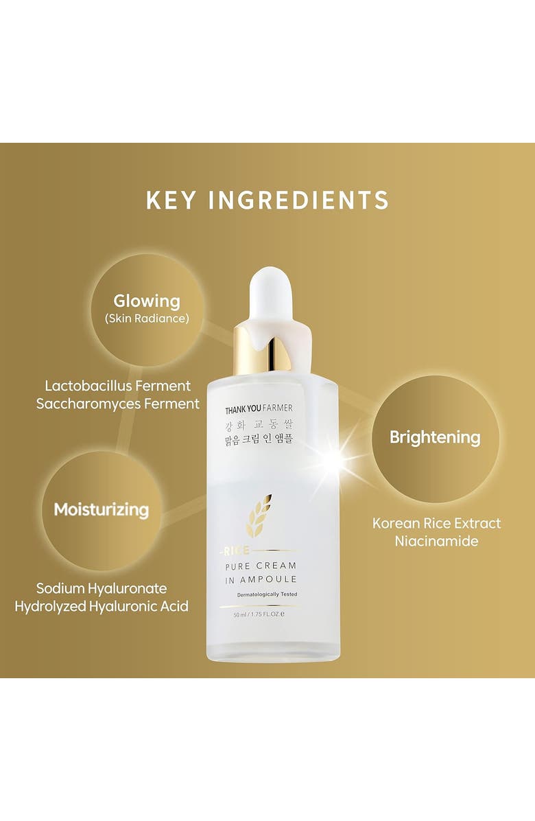 THANK YOU FARMER Rice Pure Cream in Ampoule, Alternate, color, NO COLOR