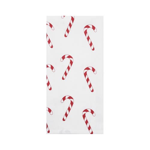 C & F Home C&f Home Candy Cane Wishes Towel In White