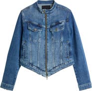 Desigual Asymmetric Stretch Denim Jacket