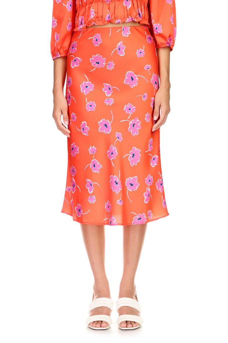 Can't Forget Me Floral Midi Skirt, Main, color, FORGET ME