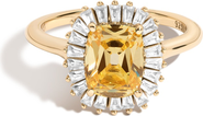 Aurate New York Lab Grown Yellow Canary Alexandra Ring
