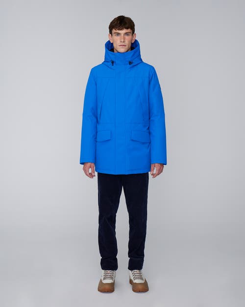 Quartz Co. Grant | Hooded Down Winter Jacket In Cobalt