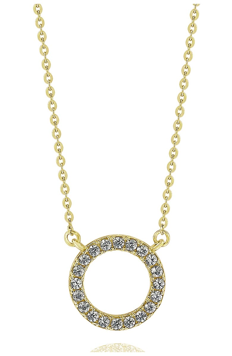 SUZY LEVIAN 14K Yellow Gold Diamond Circle Necklace - 0.25ctw, Main, color, 