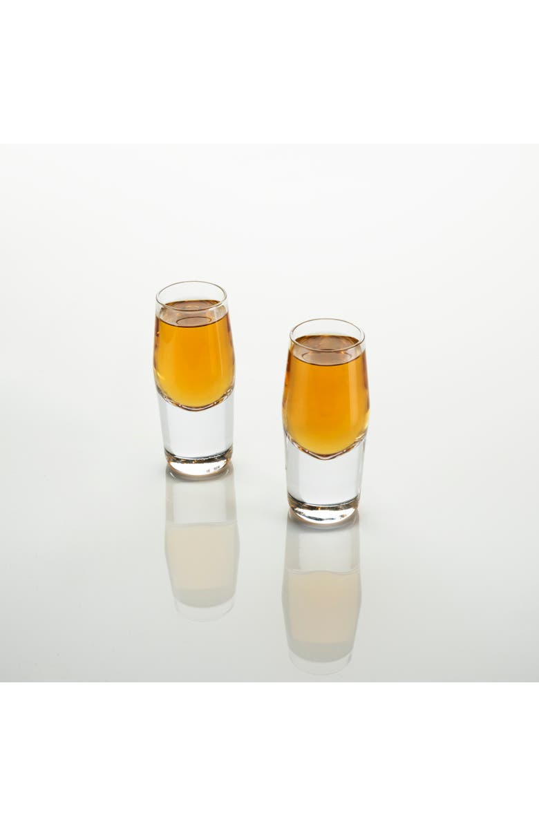 Viski Raye Crystal Heavy Base Shot Glasses Set of 2, Alternate, color, Clear