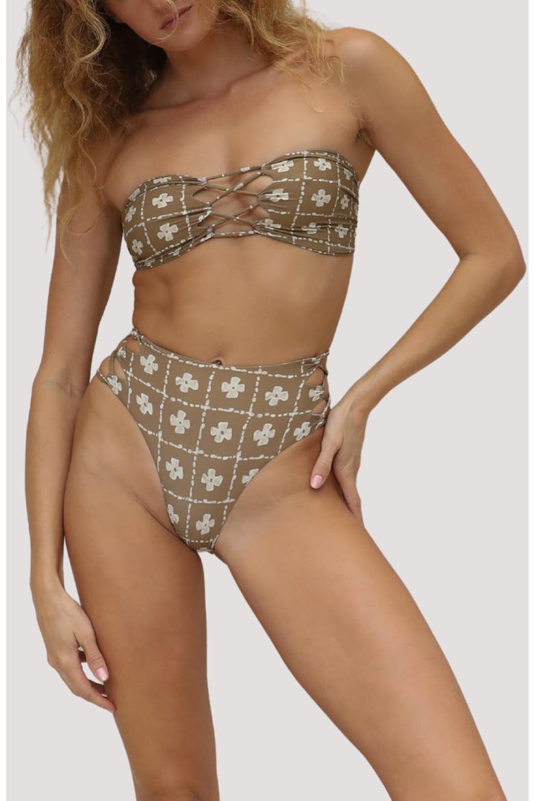Theo High Waist Bikini Bottoms, Alternate, color, VISTA FLOWER