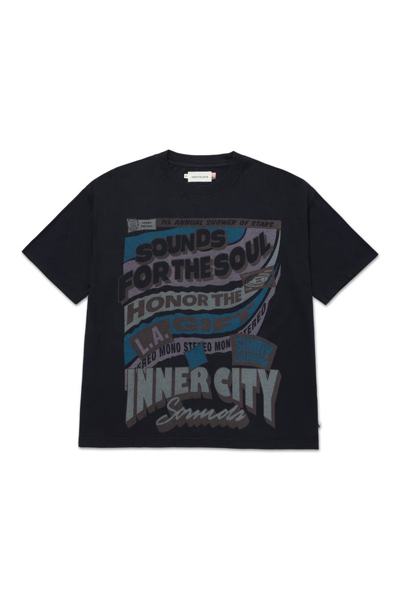 Sounds for the Soul Oversize Graphic T-Shirt, Alternate, color, BLACK