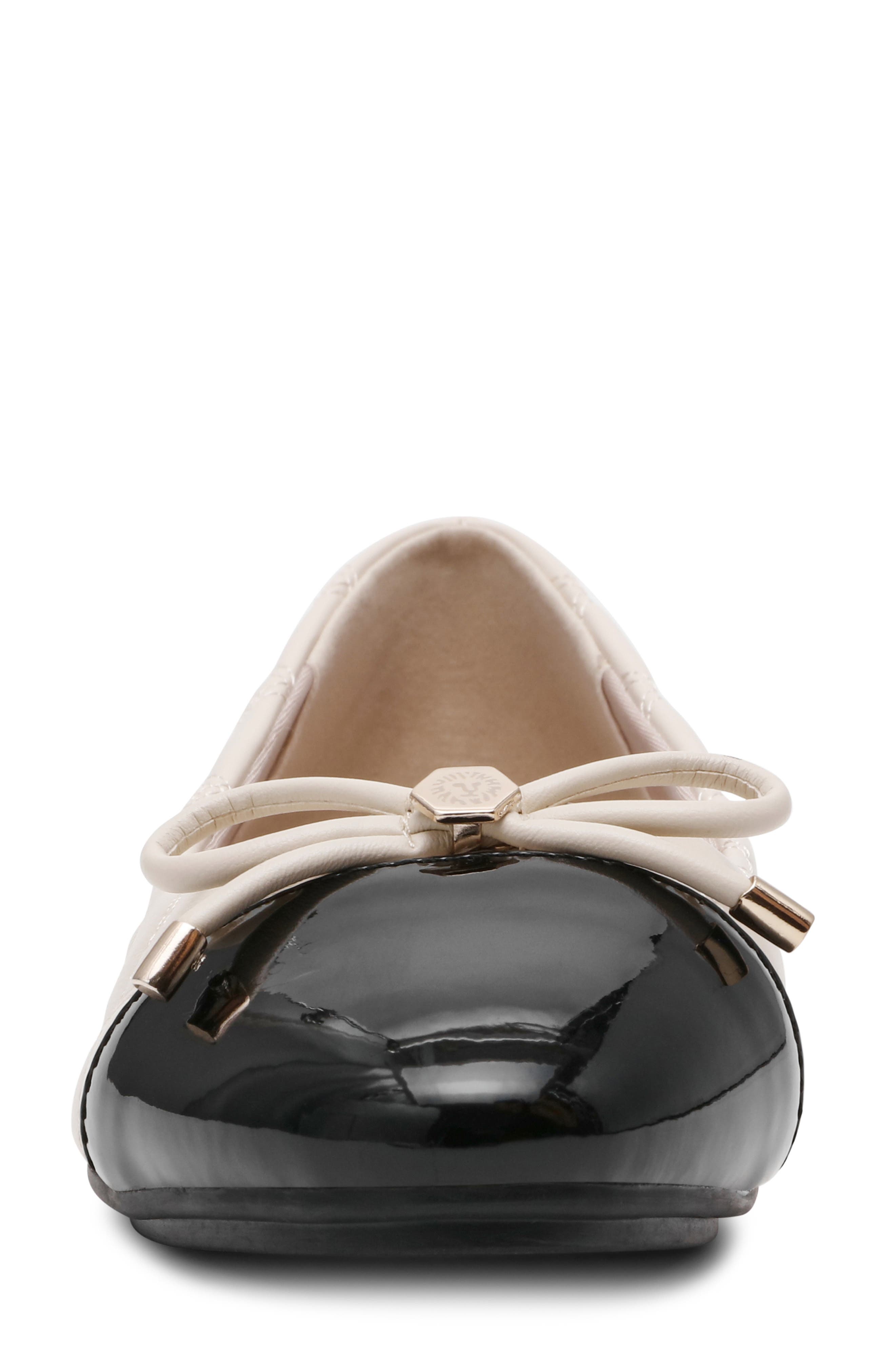 Leyton Cap Toe Ballet Flat, Alternate, color, BONE PU