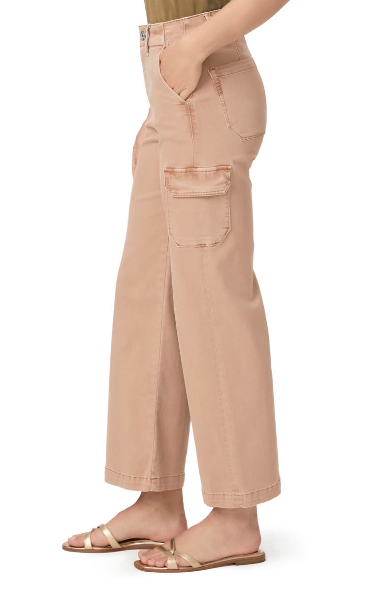 PAIGE Carly Ankle Wide Leg Cargo Jeans, Alternate, color, Vintage Warm Rose