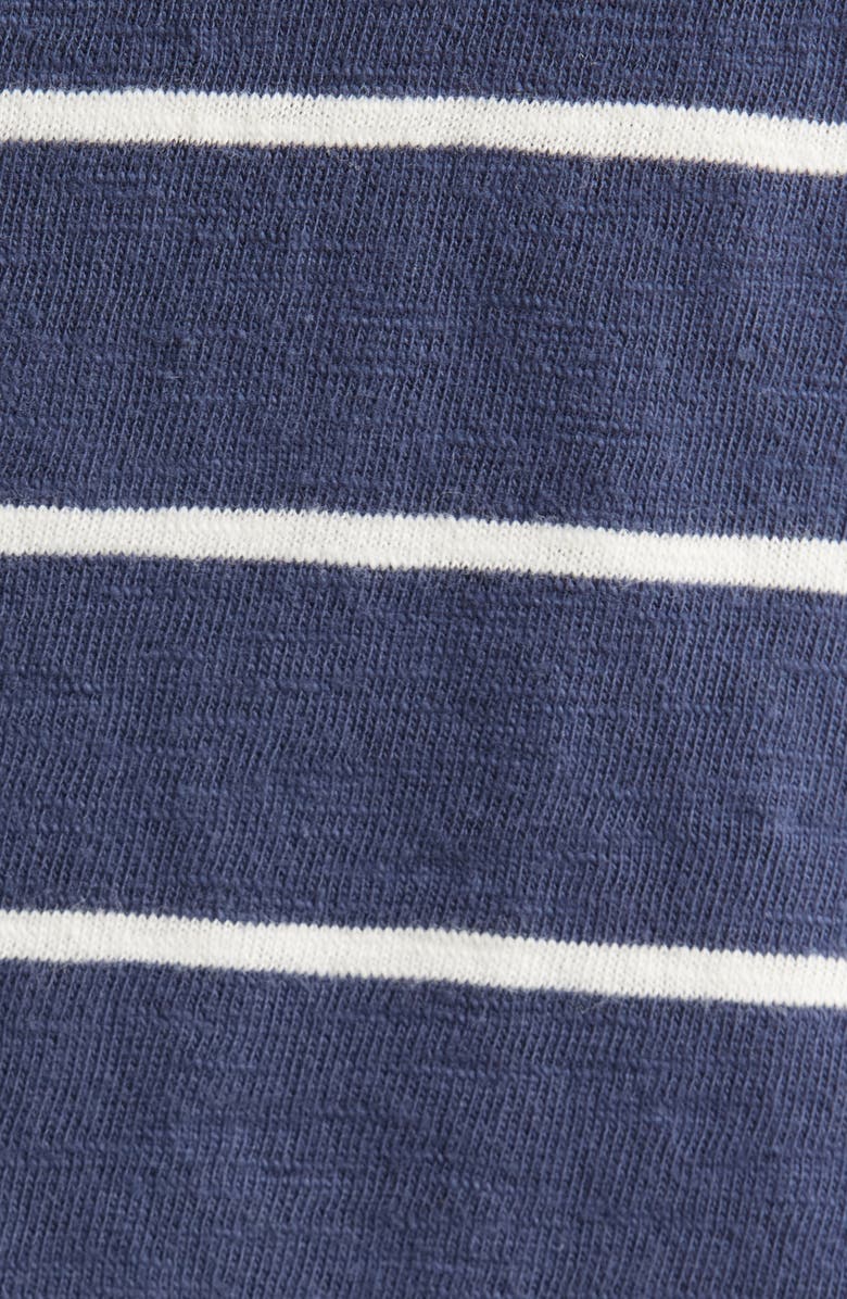 Marine Layer Slub Cotton Crop T-Shirt, Alternate, color, Navy/ White Stripe