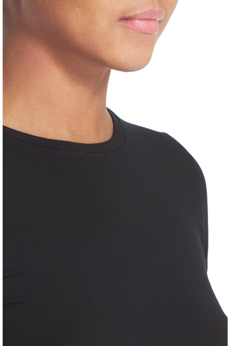 Short Sleeve Crewneck Tee, Alternate, color, NOIR