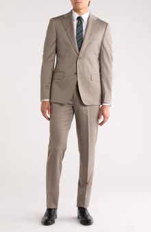 Calvin Klein Taupe Wool Blend Suit
