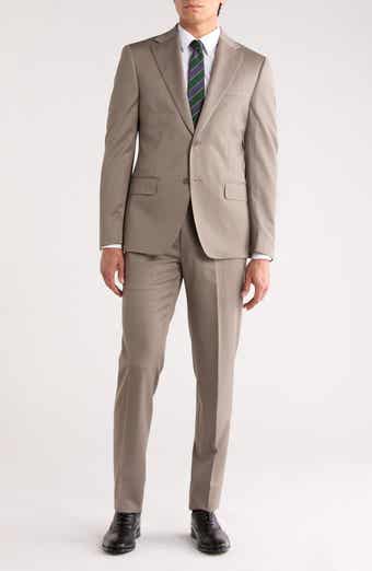Calvin Klein Taupe Wool Blend Suit