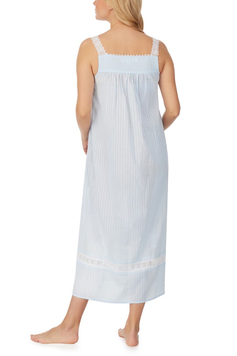 Sleeveless Cotton Nightgown, Alternate, color, BLUE
