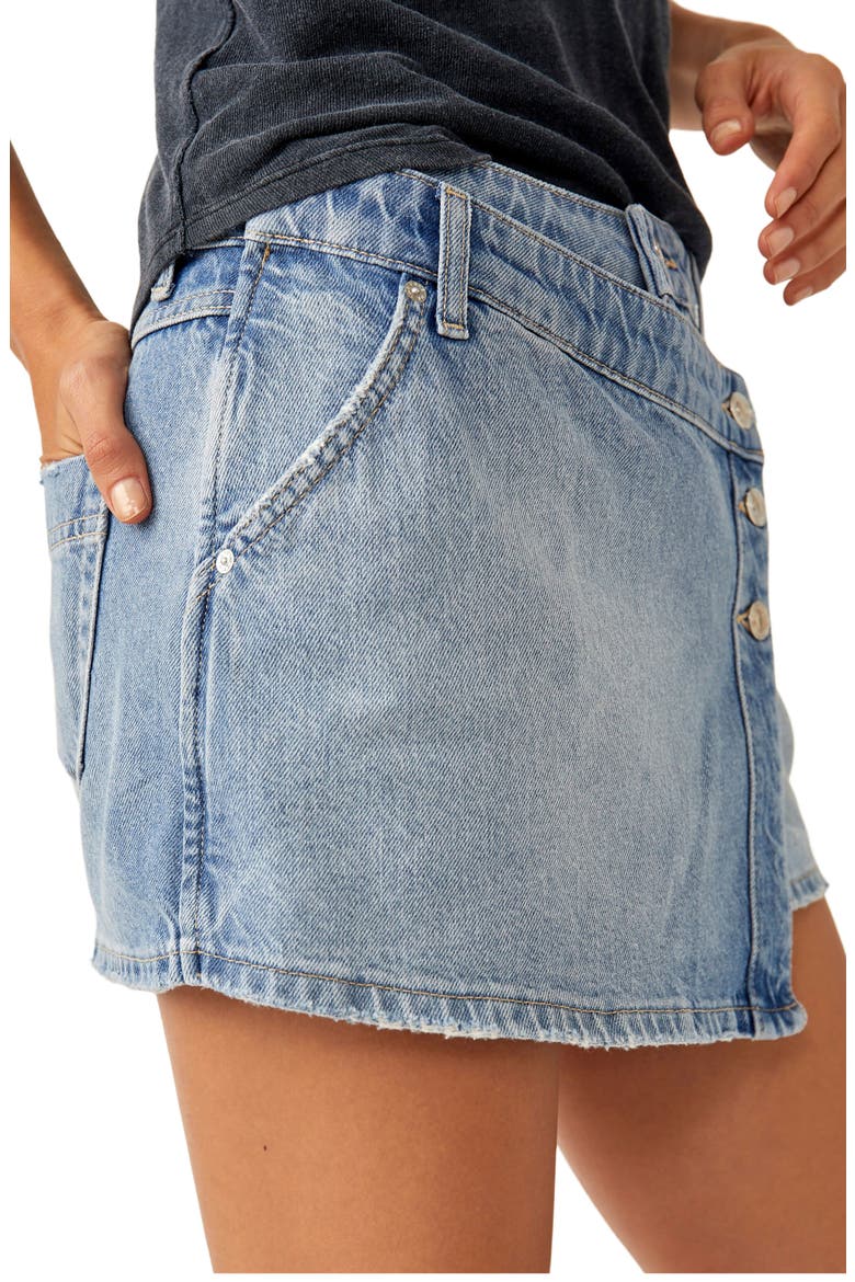 Wynne Denim Skirt, Alternate, color, LIGHT INDIGO