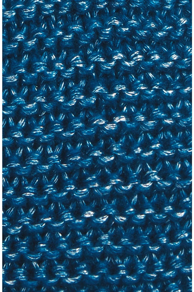 Faux Fur Pompom Beanie, Alternate, color, BLUE