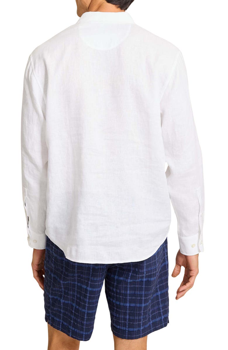 Tommy Bahama Desert Riviera Linen Half Button Shirt, Alternate, color, White