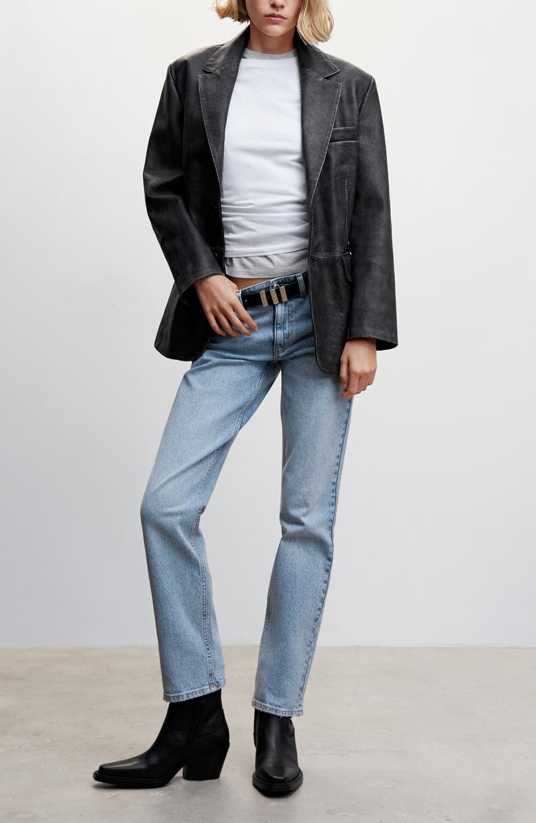 MANGO Straight Leg Jeans, Alternate, color, 