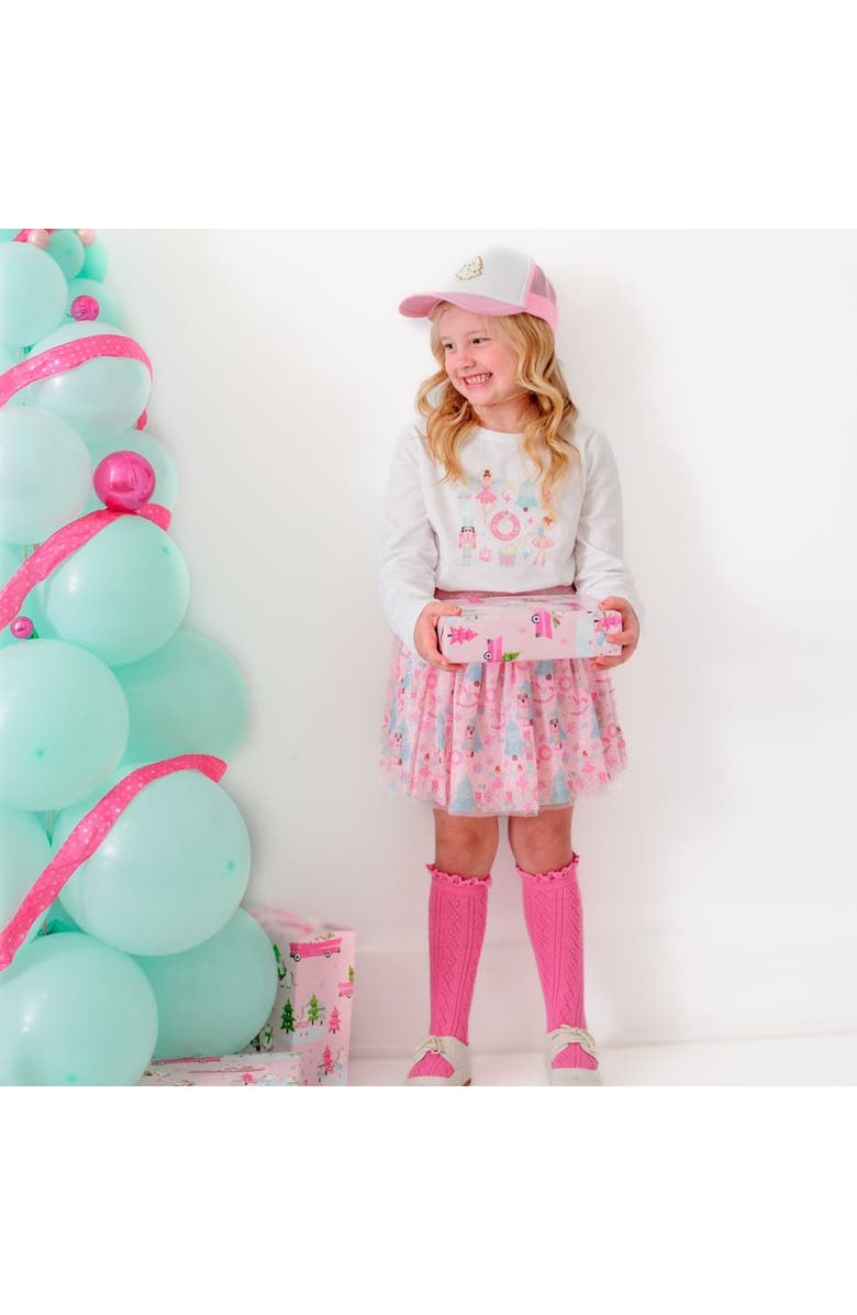 Sweet Wink Nutcracker Doodle Christmas Long Sleeve Shirt, Alternate, color, White