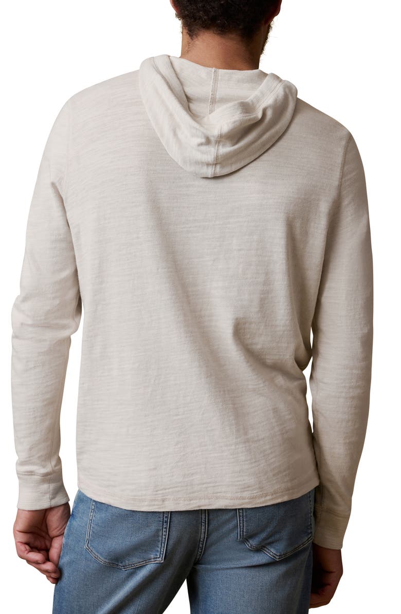 Faherty Sunwashed Slub Organic Cotton Hoodie, Alternate, color, Ice Grey Surf Stripe