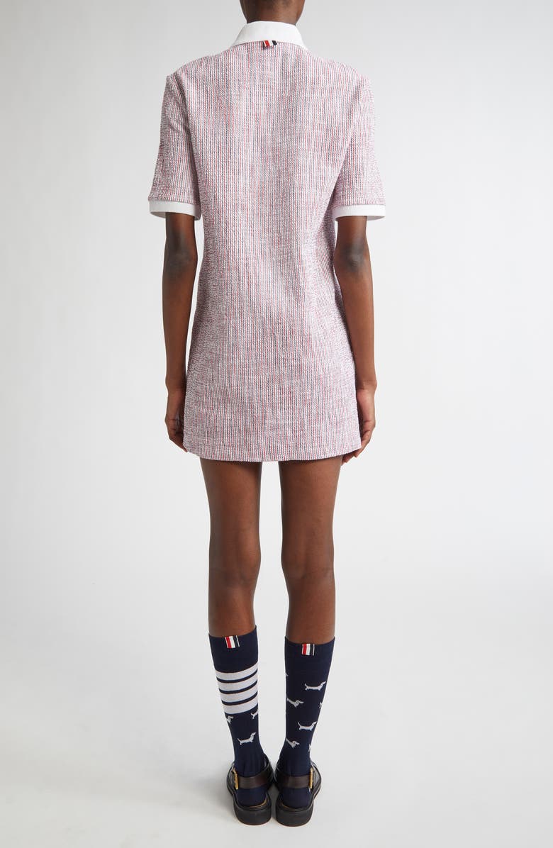 Thom Browne RWB Tweed Polo Dress, Alternate, color,