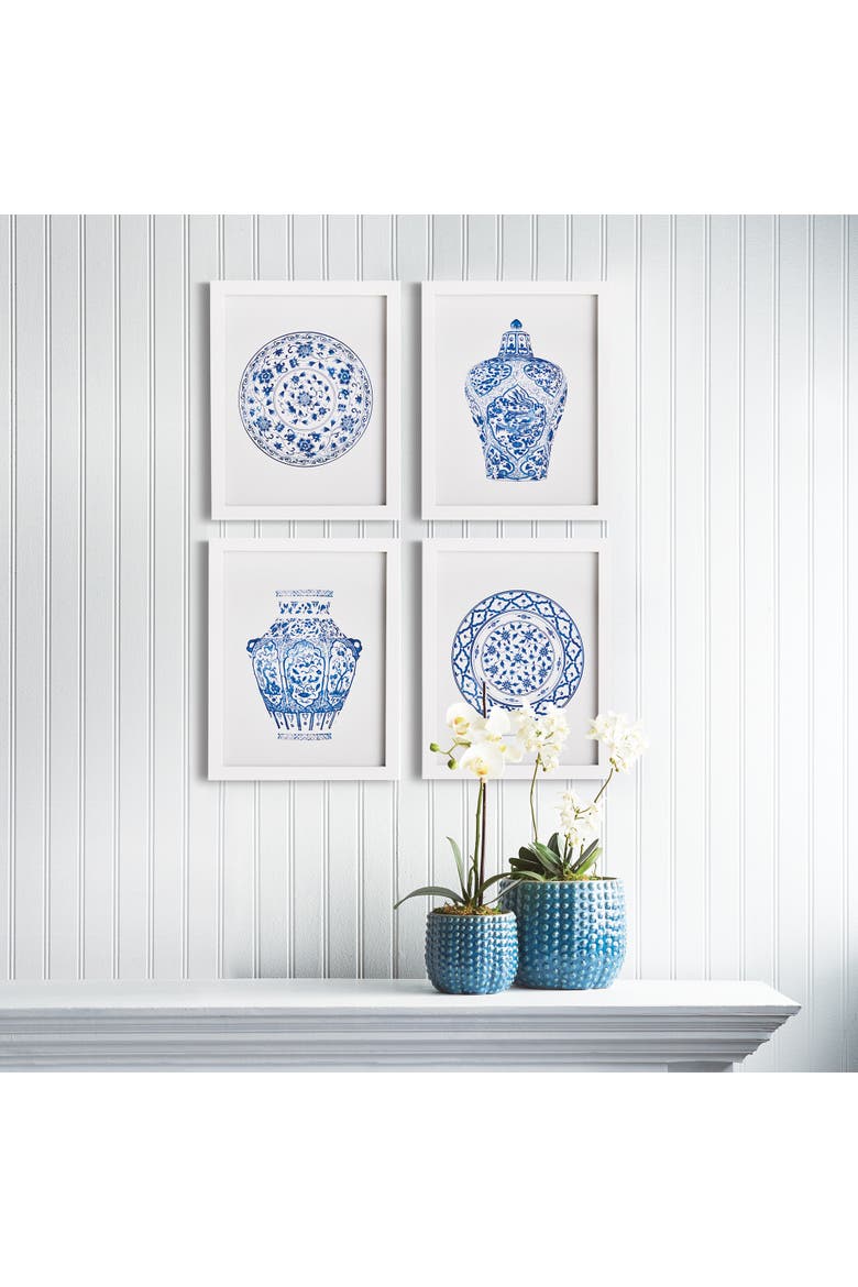 Dynasty Petite Prints, Set Of 4, Alternate, color, White