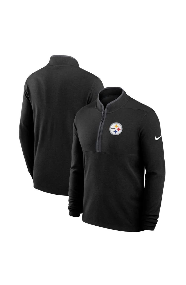 Nike Men's Nike Black Pittsburgh Steelers Lightweight Victory Performance Half-Zip Pullover, Alternate, color, Black