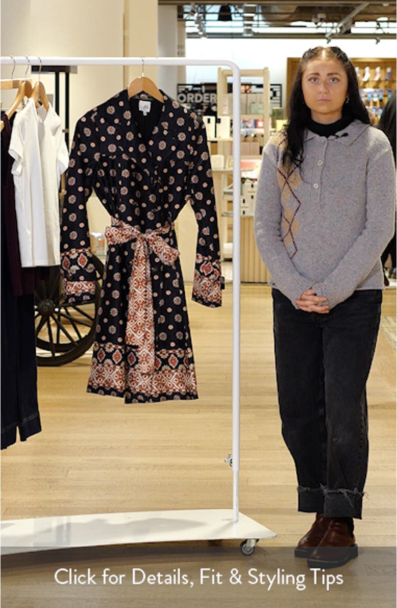 Emerson Print Belted Trench Coat, sales video thumbnail