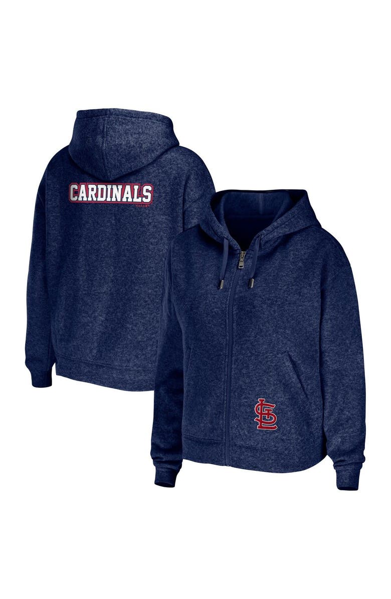 WEAR by Erin Andrews Women's WEAR by Erin Andrews Navy St. Louis Cardinals Full-Zip Hoodie, Alternate, color, 