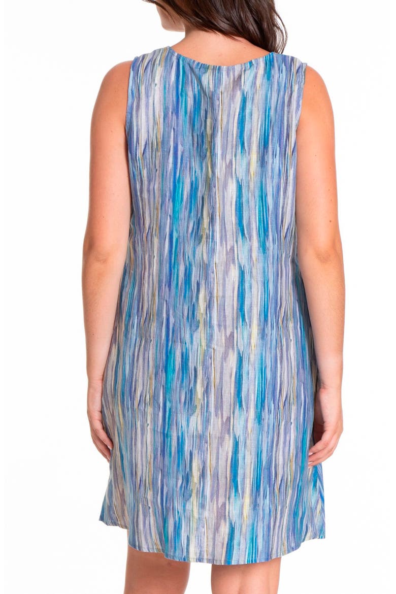Painted Desert Linen Shift Dress, Alternate, color, BLUE MULTI
