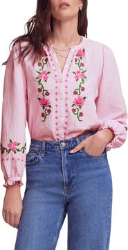 Boden Camille Double Cloth Button-Up Shirt